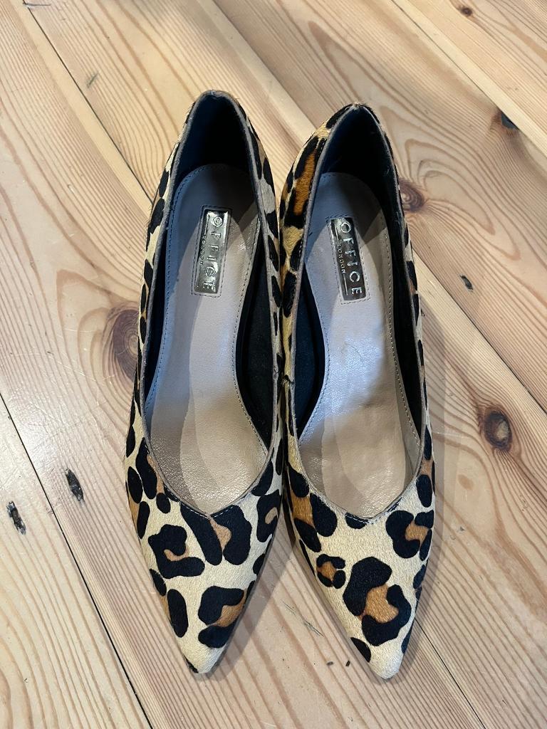 leopard print heels office